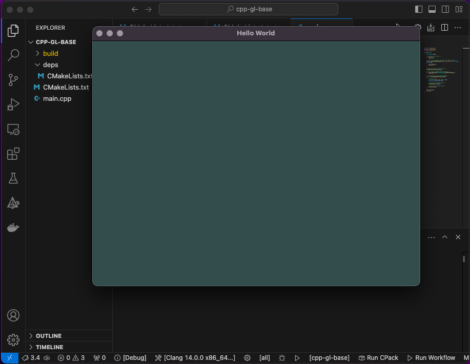 cpp-gl-base VSCode Result